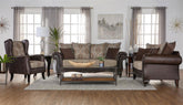 Orleans Furniture - Coaster - Elmbrook 3-piece Upholstered Rolled Arm Sofa Set Brown - 508571-S3